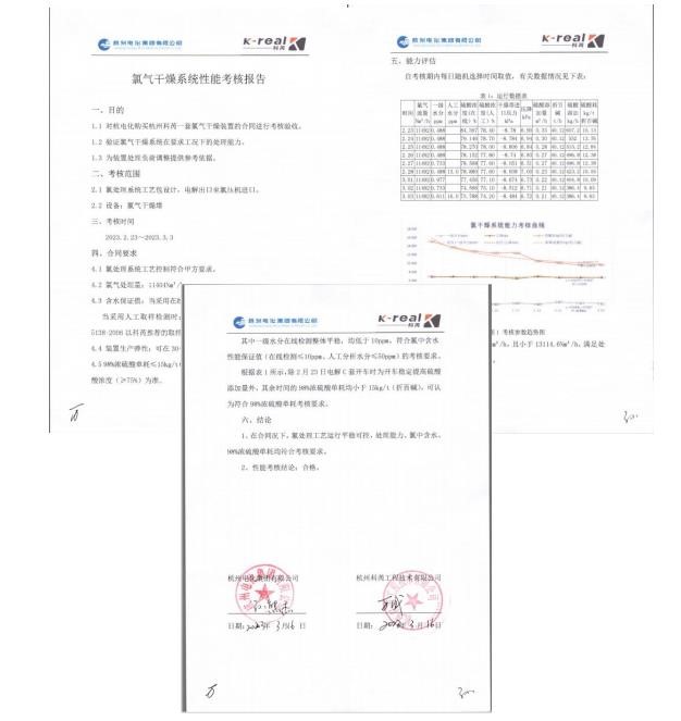  The largest capacity of high-efficiency chlorine drying system in single tower(single tower process) implemented by the company was accepted successfully.